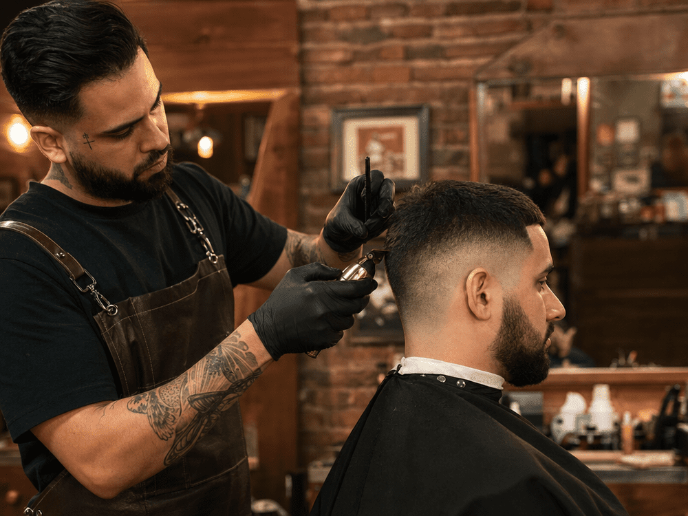 Haarschnitt im Barbershop